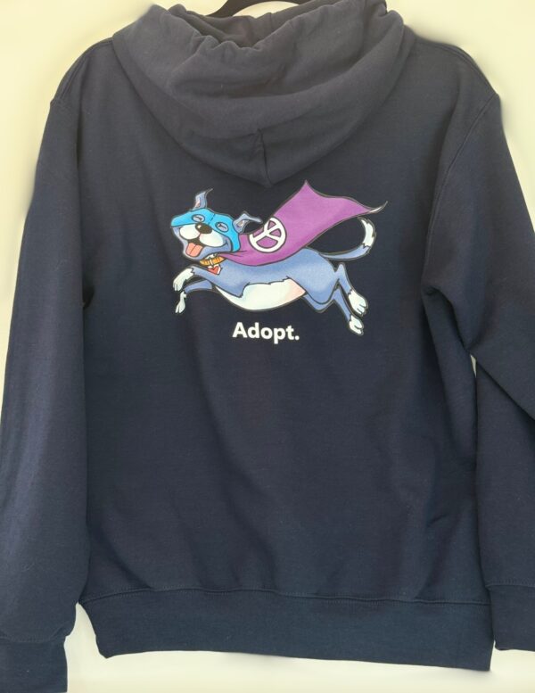 Super Pittie Navy Hoodie - Image 3