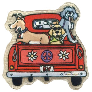 Dogs in a Truck Pin